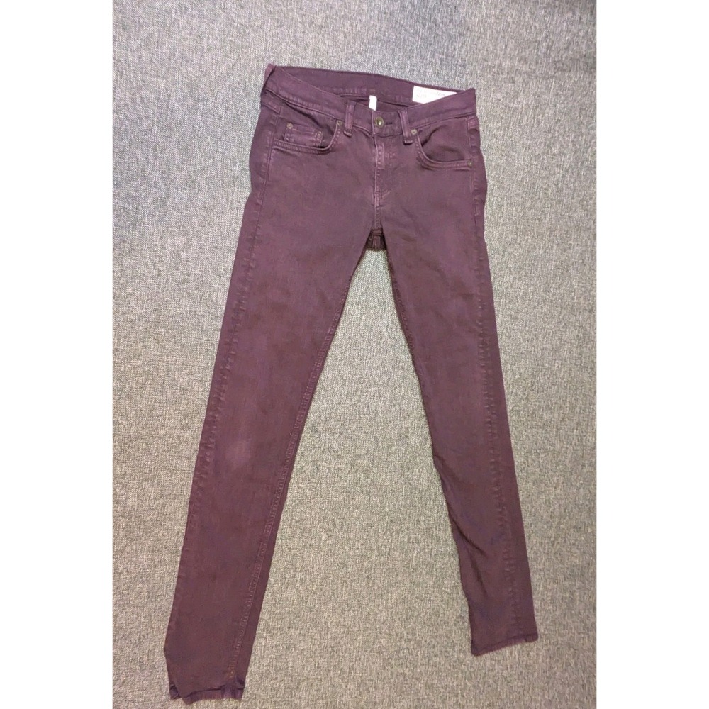 Rag & Bone Aged Burgundy Jeans Skinny Women's Pants Stretch Size 24 (26x32)